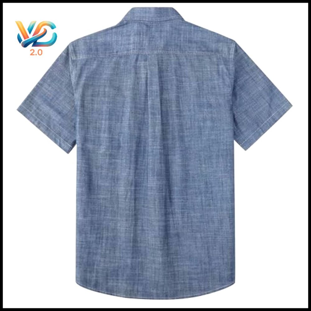 Lightweight Chambray Button Down Shirt Classic Ca… - image 2